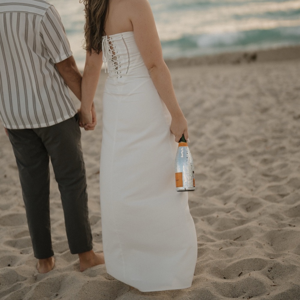Peppermayo Strapless White Dress